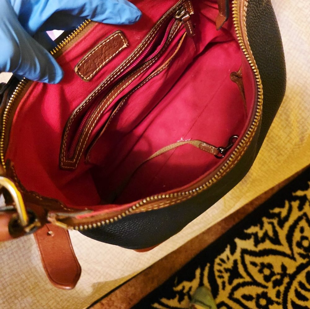 Dooney & Bourke Navy Pebble Leather Hobo - Picture 8 of 9